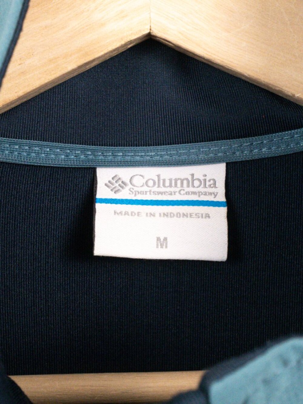 Columbia Omni Dry Teal Blue Colorblock Full Zip Performance Running Jacket M - Picture 5 of 6
